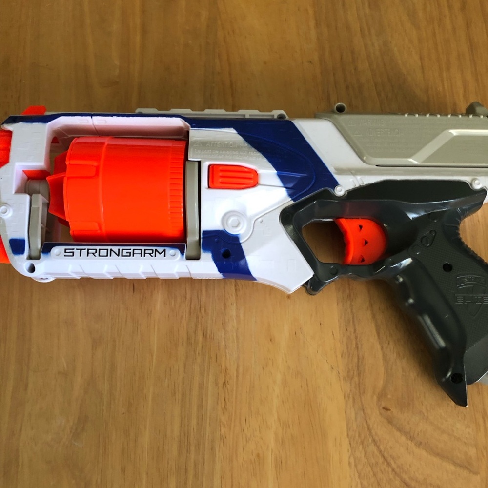 Nerf Strongarm Blaster - Vibrant Orange, Blue, and White